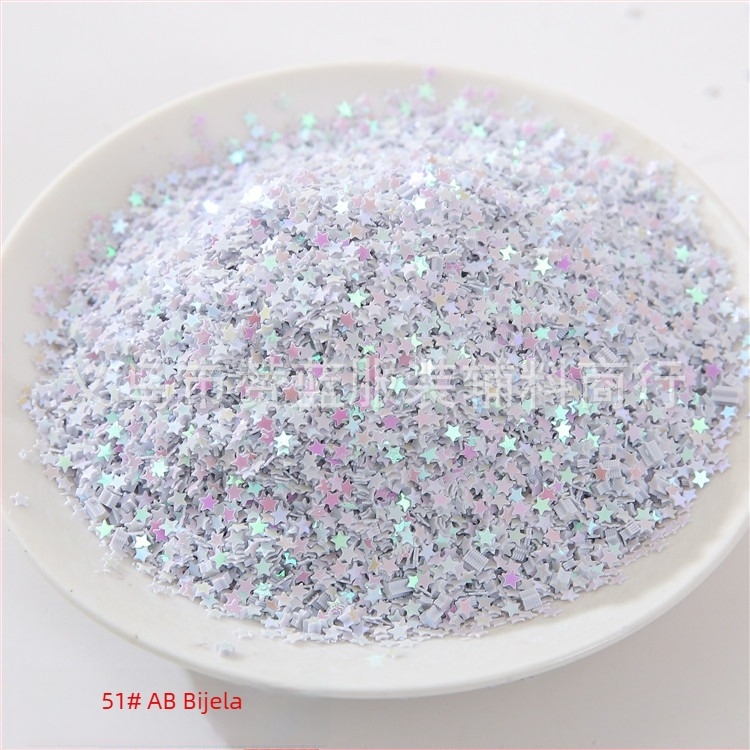 3 mm zvjezdaste sequin za nokte, ukrasne perle za nokte, DIY punjenje kristalnog slima, UV ljepilo