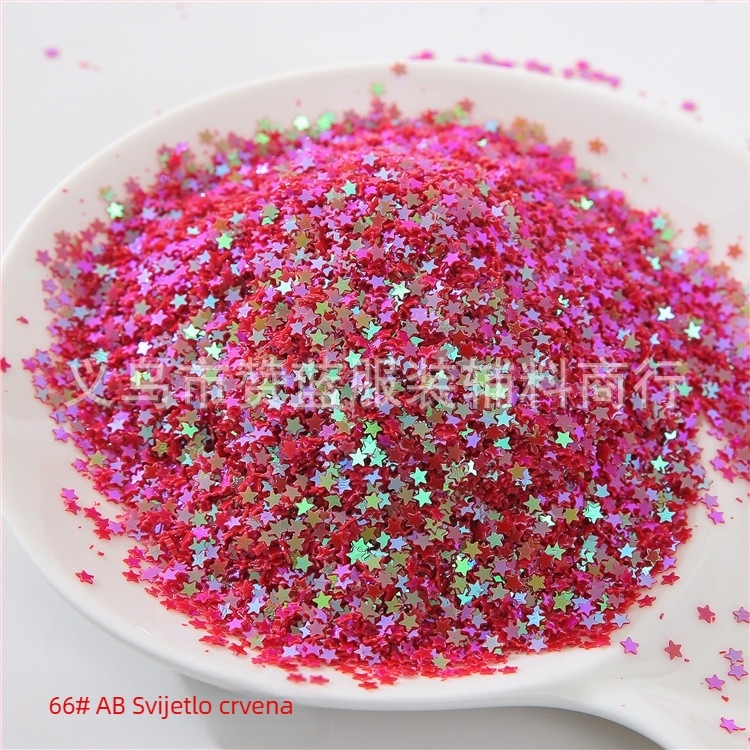 3 mm zvjezdaste sequin za nokte, ukrasne perle za nokte, DIY punjenje kristalnog slima, UV ljepilo