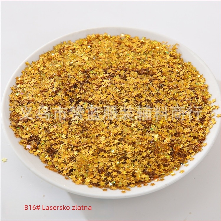 3 mm zvjezdaste sequin za nokte, ukrasne perle za nokte, DIY punjenje kristalnog slima, UV ljepilo