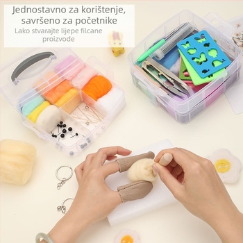Punch Needle set od vunenog filca — sladak stil, jednostavna ručna izrada, materijali i dodaci za privjeske za lutke
