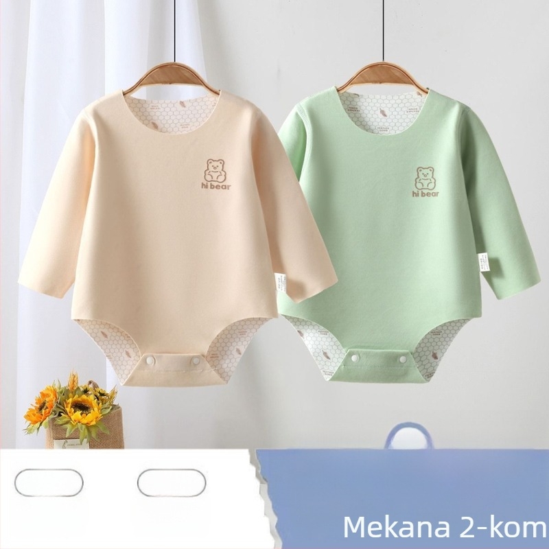 Unisex romper za novorođenčad od Corduroya s 96% zeca dlaka, dugi rukavi, proljeće