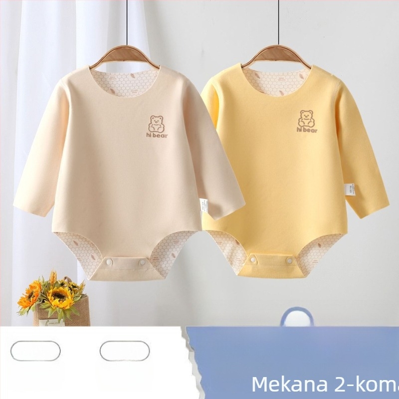 Unisex romper za novorođenčad od Corduroya s 96% zeca dlaka, dugi rukavi, proljeće