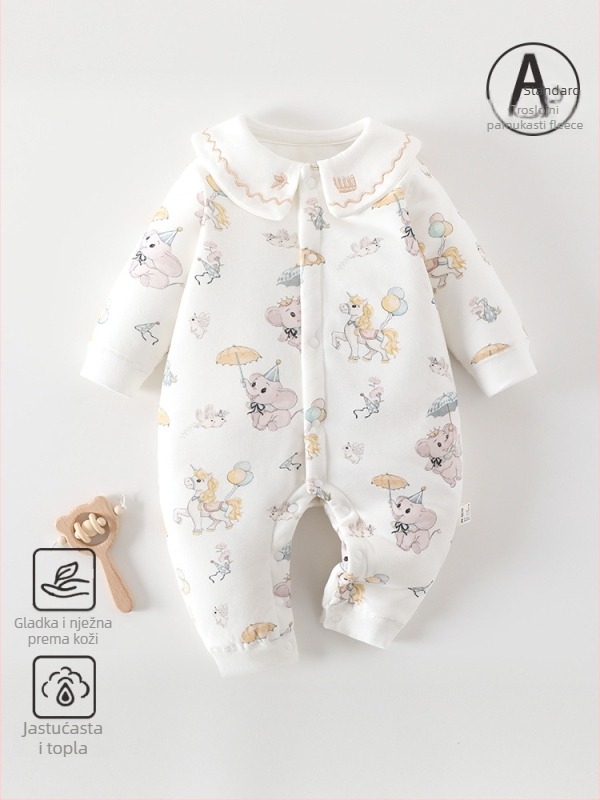 Dječji zimski pamučni kombinezon s 60 g punila, prednje otvaranje, dugi rukavi