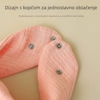 Dječji bavica od čistog pamuka, prozračna, 360° pokrivenost, upija vlagu, uzorak s slovima, unisex