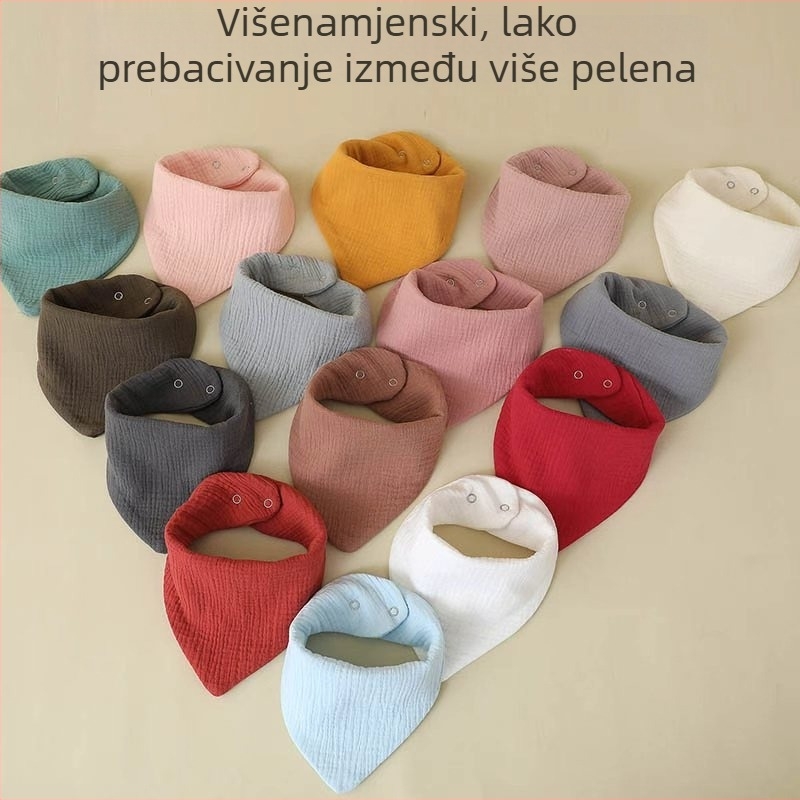 Dječji bavica od čistog pamuka, prozračna, 360° pokrivenost, upija vlagu, uzorak s slovima, unisex