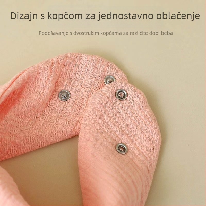 Dječji bavica od čistog pamuka, prozračna, 360° pokrivenost, upija vlagu, uzorak s slovima, unisex