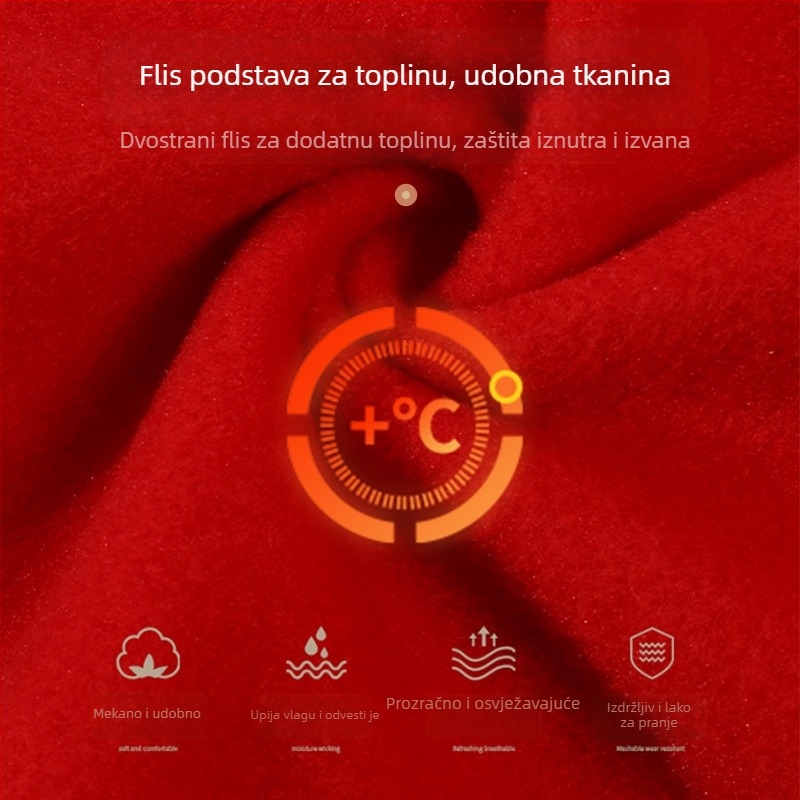 Radna vesta od poliestera s fleec podlogom, stojeći ovratnik, zatvarač na zip, bočni džepovi, za jesen i zimu