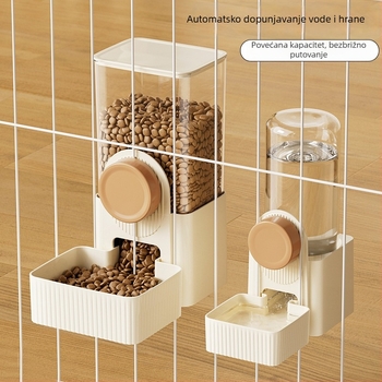 Automatski hranilnik i dispenser vode za kućne ljubimce, za viseću kućicu, plastike, univerzalno za sve kućne ljubimce, Craftsman's quality.