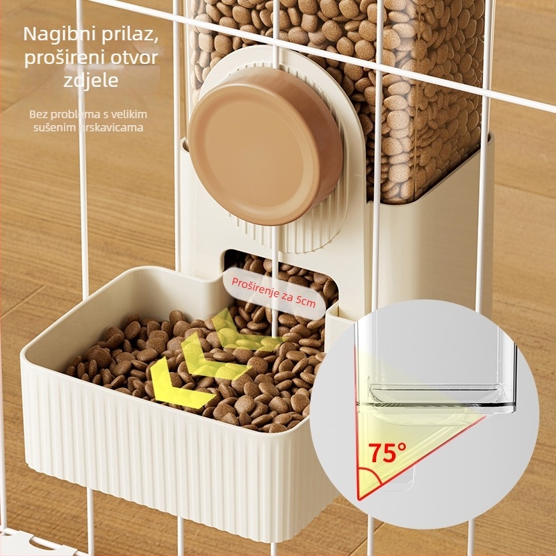 Automatski hranilnik i dispenser vode za kućne ljubimce, za viseću kućicu, plastike, univerzalno za sve kućne ljubimce, Craftsman's quality.