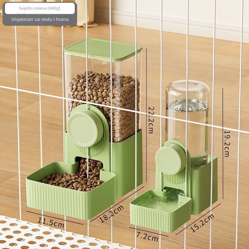 Automatski hranilnik i dispenser vode za kućne ljubimce, za viseću kućicu, plastike, univerzalno za sve kućne ljubimce, Craftsman's quality.