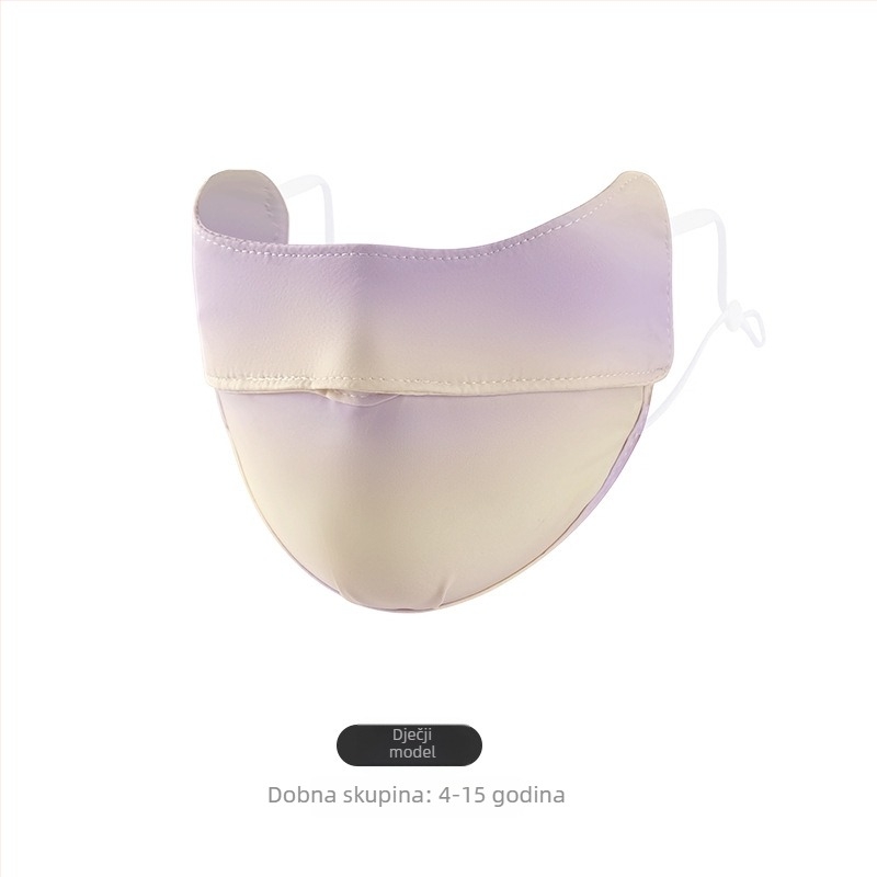 Dječja maska od Ice Silk s UV zaštitom UPF50+, Cartoon dizajn, s trakom za uho, satin završetak