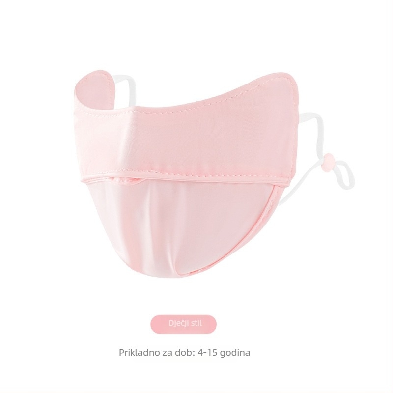 Dječja maska od Ice Silk s UV zaštitom UPF50+, Cartoon dizajn, s trakom za uho, satin završetak