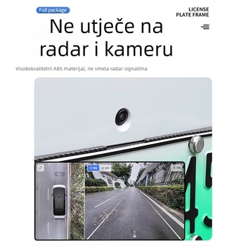 Okvir za registarsku pločicu Ideal L6-L9, plastični, prilagodljiv dizajn