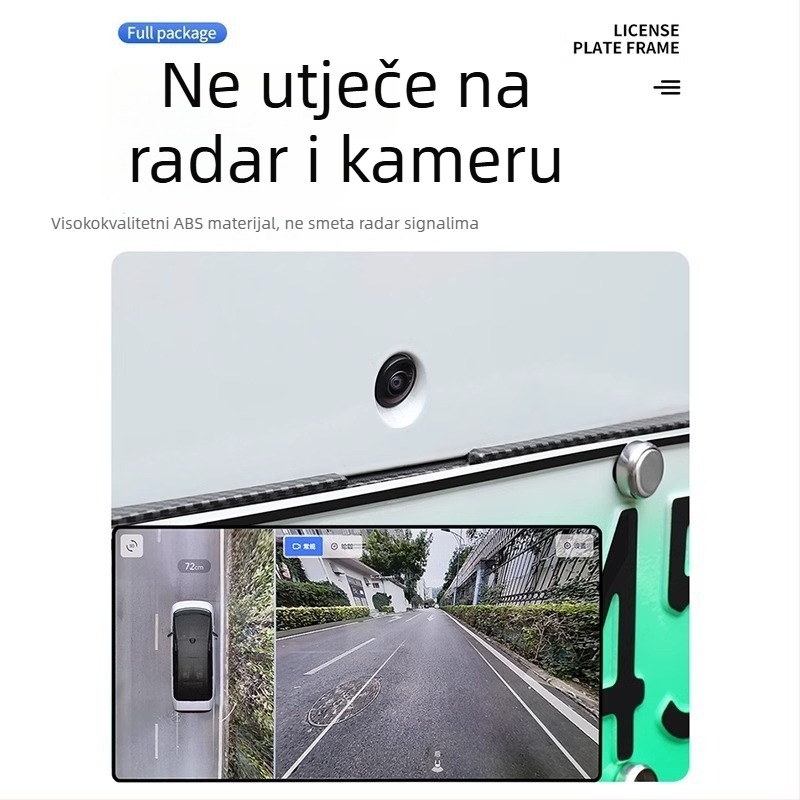 Okvir za registarsku pločicu Ideal L6-L9, plastični, prilagodljiv dizajn