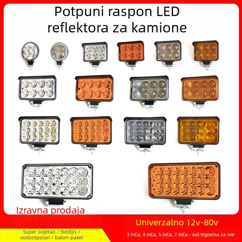 Kamionski LED reflektor, napajanje 12-80V, snaga 20-160W, IP67, kućište od lijevanog aluminija