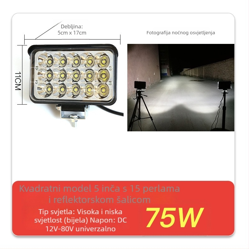 Kamionski LED reflektor, napajanje 12-80V, snaga 20-160W, IP67, kućište od lijevanog aluminija