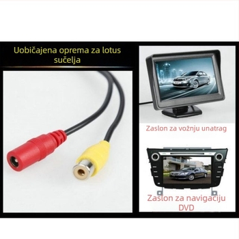 12V univerzalna automobilna kamera za stražnji pogled s infracrvenim noćnim vidom, vodootporna, nadzor stražnjeg pogleda