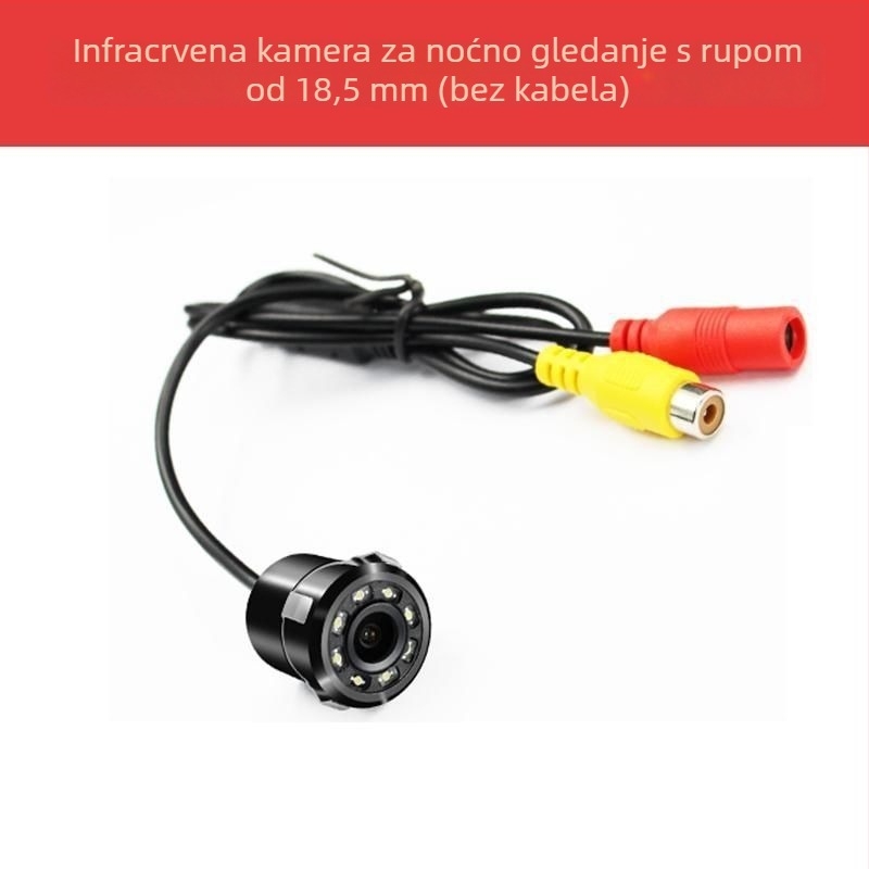 12V univerzalna automobilna kamera za stražnji pogled s infracrvenim noćnim vidom, vodootporna, nadzor stražnjeg pogleda