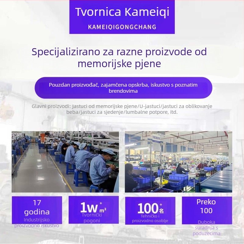 Jastučić za sjedenje s potporom donjeg dijela leđa za ured, memorijska pjena, integrirana prozračna podloga za dulje sjedenje