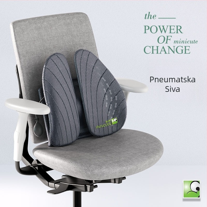 Ergonomska lumbalna jastučnica za uredsku stolicu, ABS materijal, tiskano logotip, pogodno za dulje sjedenje