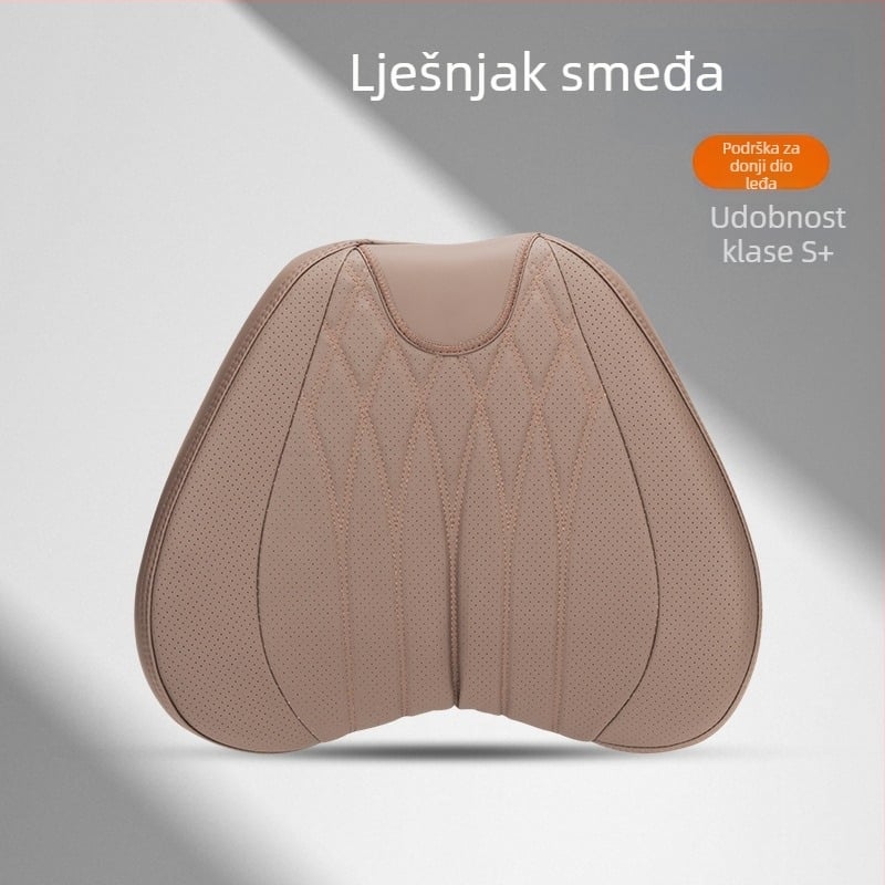 Auto jastuk za glavu i vrat s memorijskom penom, umjetna koža, univerzalna prilagodba, za sve sezone, prilagodljiv