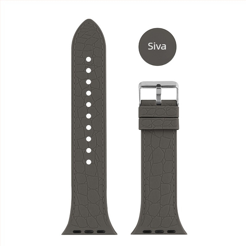 Silikonska narukvica za Apple Watch 38/39/40 mm s lychee uzorkom za SE/Series 6/7/8
