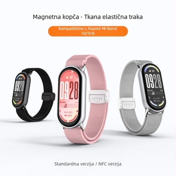 Najlonski tkani elastični remen za Mi Band 10 s magnetskom kopčom, širine 14 mm