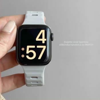 Prozračan silikonski kaiš za Apple Watch S7–S10, moderan