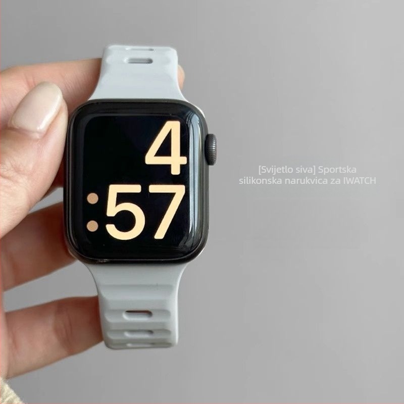Prozračan silikonski kaiš za Apple Watch S7–S10, moderan