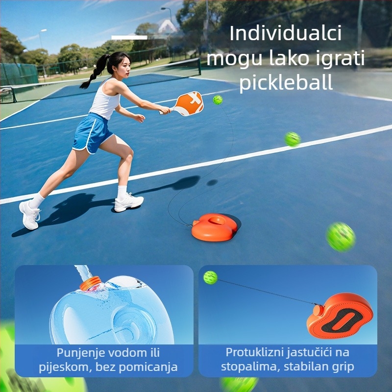 Set reketa za pickleball za početnike – vanjski trening za djecu, Fiberglass, 200 g, Feltun
