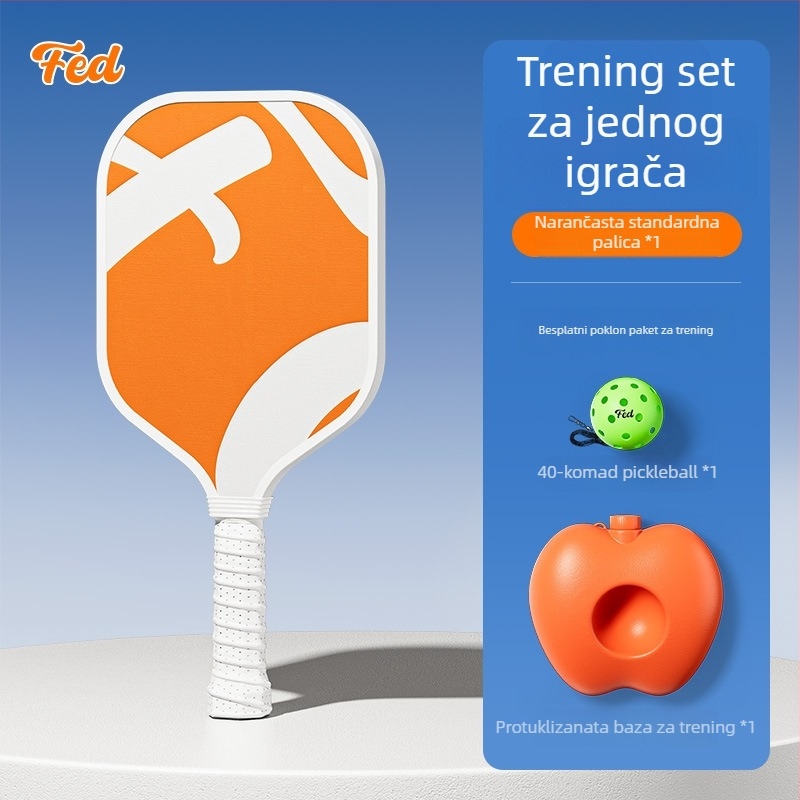 Set reketa za pickleball za početnike – vanjski trening za djecu, Fiberglass, 200 g, Feltun