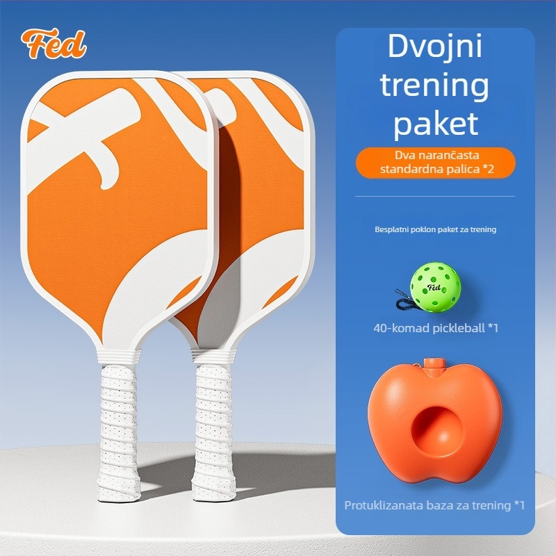 Set reketa za pickleball za početnike – vanjski trening za djecu, Fiberglass, 200 g, Feltun