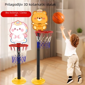 Dječji koš za košarku na zid, bez bušenja, unutarnja upotreba, podesiva, tiha igračka s loptom