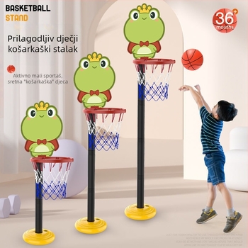 Dječji koš za košarku na zid, bez bušenja, unutarnja upotreba, podesiva, tiha igračka s loptom