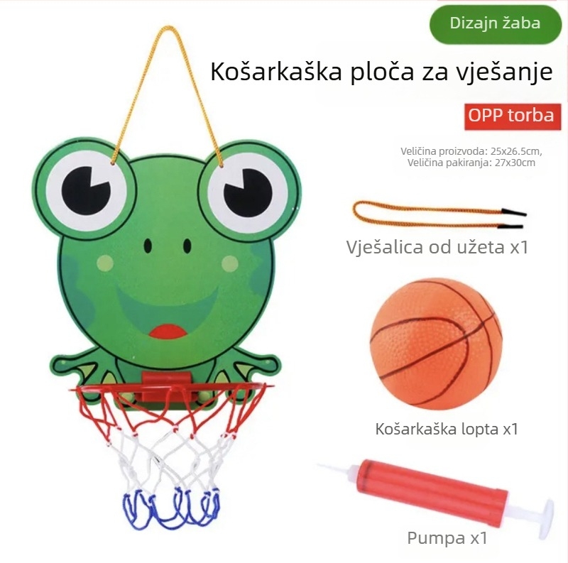 Dječji koš za košarku na zid, bez bušenja, unutarnja upotreba, podesiva, tiha igračka s loptom