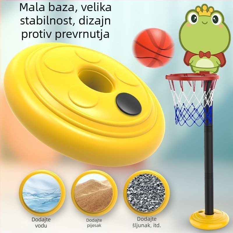 Dječji koš za košarku na zid, bez bušenja, unutarnja upotreba, podesiva, tiha igračka s loptom