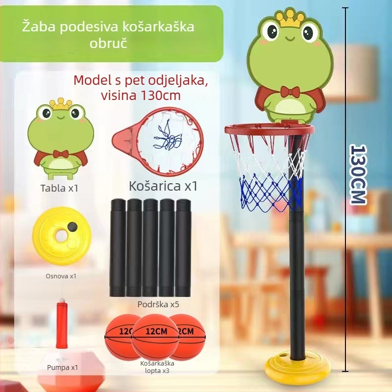 Dječji koš za košarku na zid, bez bušenja, unutarnja upotreba, podesiva, tiha igračka s loptom