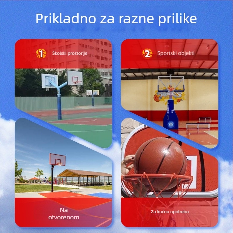 Ojačana mreža za koš s okvirom za ploču, profesionalna upotreba, težina 0.8 kg