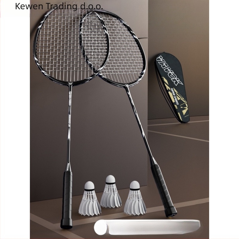 Badminton reketa – Kewen, okvir od karbonskih vlakana, težina 75–79 g, debljina ručke G-3, srednja tvrdoća