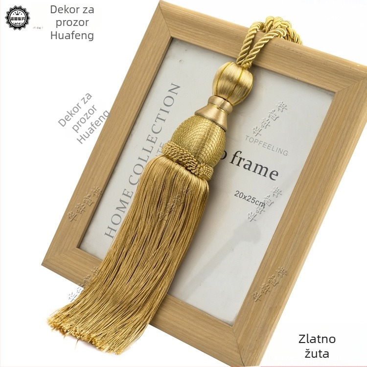 Set kuglica za zavjese (2 kom.), s kukicama, materijal: tkanina, stil: jednostavan i moderan | Marka: Other