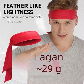 Unisex tenis headband s podesivim remenom, poliester, upija znoj, za vanjske sportove