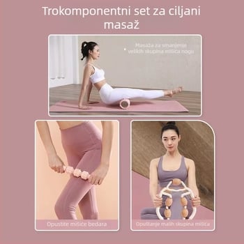 Pjenasti valjak s joga-stupom s vukovim zubima — Amex, Dodaci za jogu, za masažu, zdravlje i ljepotu tijela