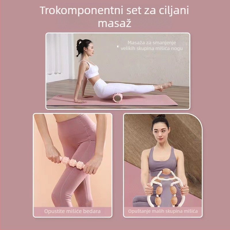 Pjenasti valjak s joga-stupom s vukovim zubima — Amex, Dodaci za jogu, za masažu, zdravlje i ljepotu tijela