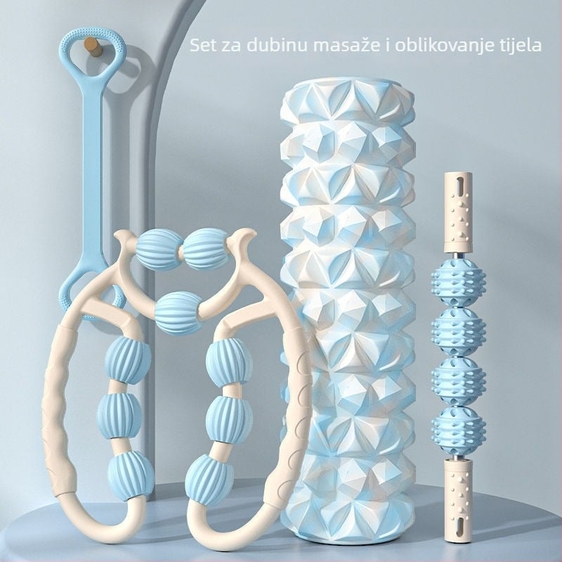 Pjena valjak za jogu – kolona, prstenasti masažer za mišiće listova, marka Unique, materijal PP, uvoz: Ne