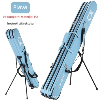 Torba za ribolovni štap, tvrdi kućište, velik kapacitet, PU materijal, nije vodootporna