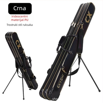 Torba za ribolovni štap, tvrdi kućište, velik kapacitet, PU materijal, nije vodootporna