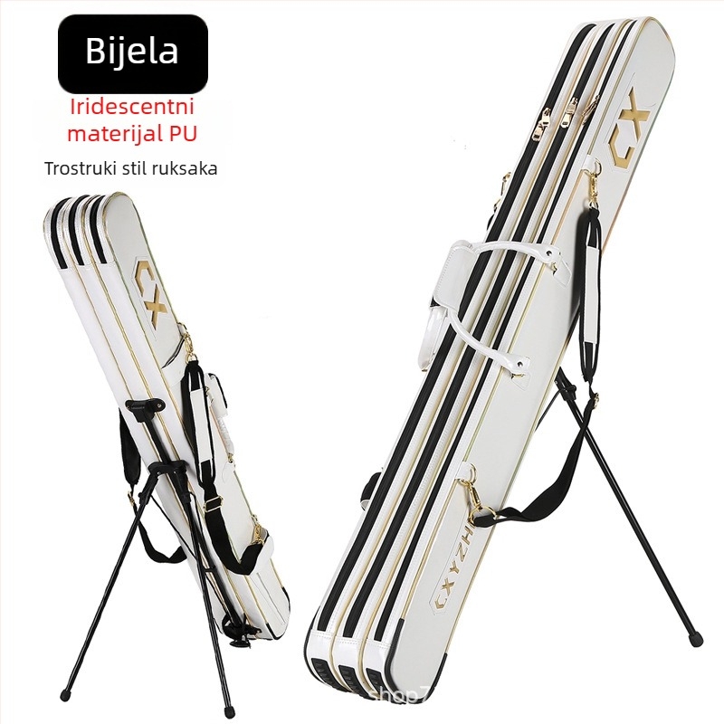 Torba za ribolovni štap, tvrdi kućište, velik kapacitet, PU materijal, nije vodootporna