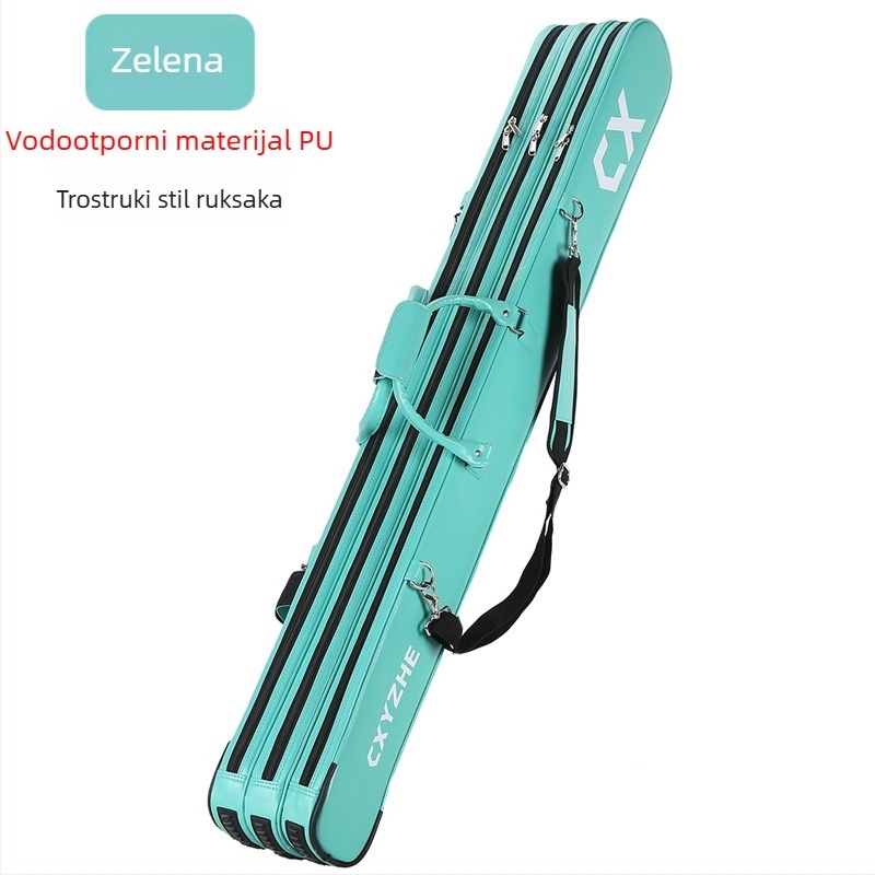 Torba za ribolovni štap, tvrdi kućište, velik kapacitet, PU materijal, nije vodootporna