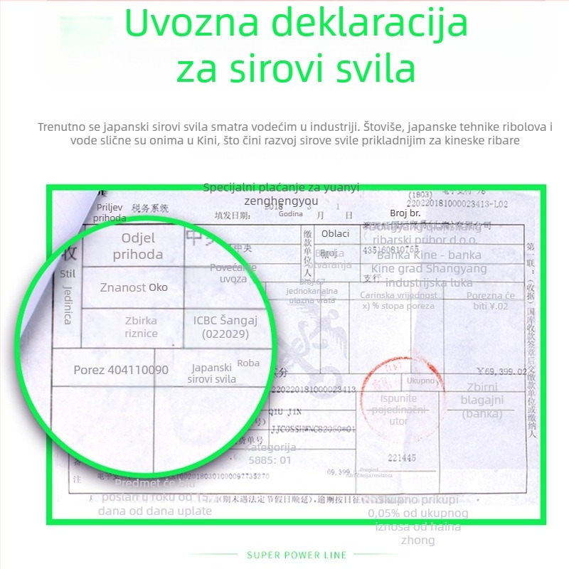Pletene PE ribolovna linija, glavna linija 9 vlakana, linija za mamce 8 vlakana, izuzetno jaka napetost