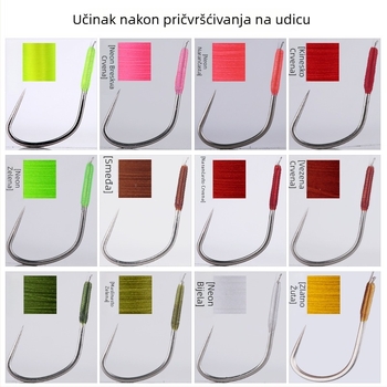 Fluorescencijska bezzvorna mušarska linija s promjerima 60D, 100D, 120D, 140D i 200D